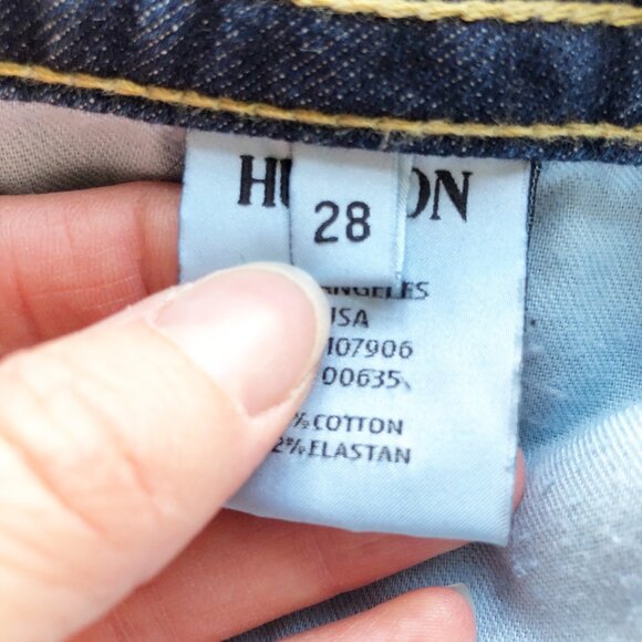 HUDSON Signature Bootcut Elm Dark Wash Double Button Flap Pocket Jeans Womens 28 - Picture 6 of 14